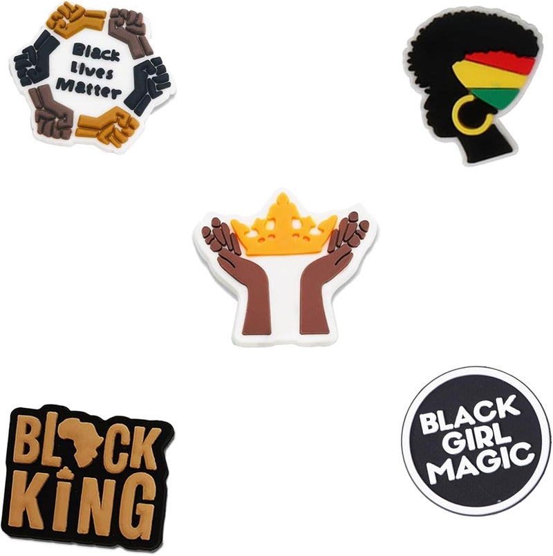 BULKITEM 25 Pcs Gamer, Summer, Nurse, Pink, Hunting, Black,USA american flag crocs,Shoe Charms, Cute Shoe Accessories Gifts Charms for Teens Kids Adults - Image 4